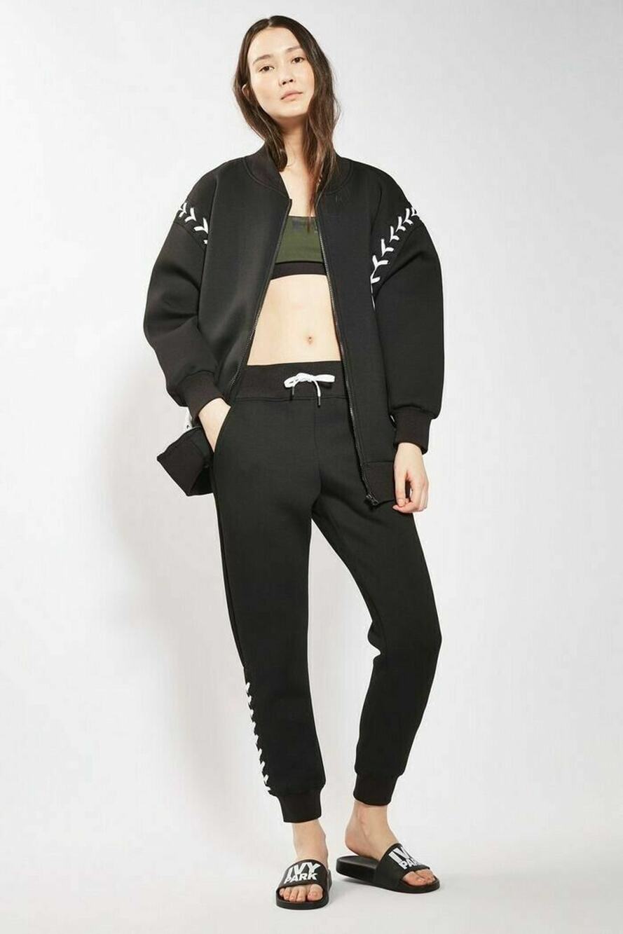 IVY PARK Black & White Laced Oversize Bomber Jacket Size XXS NWT